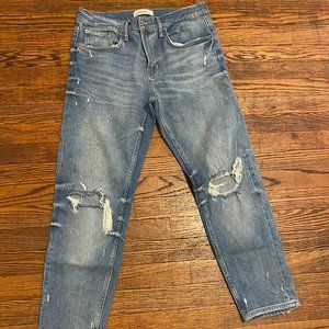 Zara Blue Distressed Jeans, 8